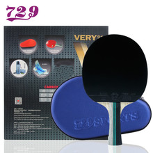 Raquete de tênis de mesa com lâmina 9 estrelas, raquete para raquete de ping-pong extremidade da amizade 729, com presente (bagl + garrafa + toalha) 2024 - compre barato