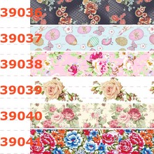 10yards - different sizes -Flowers pattern Grosgrain ribbon -beautiful flowers pattern printed ribbon 2024 - buy cheap