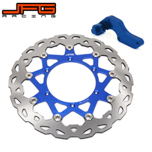 Discos de freio para motocicleta com suporte, discos de freio dianteiros flutuantes para yamaha yz125 wr125 wr250 wr250f yz250 yz250f wrf yzf 400 426 450 2024 - compre barato