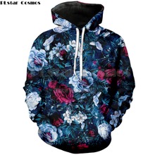 PLstar Cosmos 2020 New Fashion Men Women hoodies flowers sweatshirt Night Garden Blue 3D Print casual Hoodie Drop shipping 2024 - buy cheap