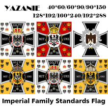 YAZANIE-Bandera de doble cara de águila alemana, bandera estándar de Alemania, Corona del príncipe Prusia 1871, bandera estándar del rey de Prusia 2024 - compra barato