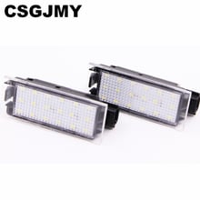 Csgjmy-luz led para número do carro, 2 peças, smd3528, para renault clio laguna 2, megane 3, twingo master 2024 - compre barato