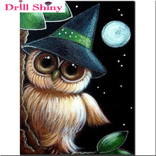 Diy Diamond Painting Cross Stitch With A Hat Owl Diamond Mosaic Full 5D Diamond Embroidery Kit Resin Decoration Gifts 2024 - buy cheap