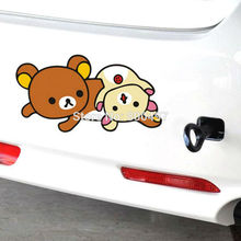 10 x Newest Car Styling Car Cover Cartoon Bear Rilakkuma Car Sticker Decal for Toyota Chevrolet Volkswagen Tesla Honda Ford Lada 2024 - buy cheap