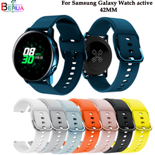Оригинальный силиконовый спортивный ремешок для часов Galaxy watch active, ремешок для смарт-часов Samsung Galaxy 42 мм, сменный ремешок для часов 2024 - купить недорого