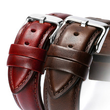 Leather Watchband Men Women Watch Band 22mm 20mm 18mm 16mm 14mm 12mm Wrist Watch Strap On Belt Watchbands Bracelet Metal Buckle 2024 - buy cheap