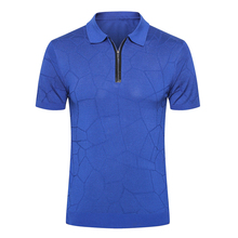 Billionaire Polo shirt men's Crocodile skin silk 2019 summer Fashion zipper casual quality Thin breathable M-5XL free shipping 2024 - buy cheap