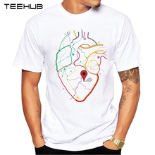 2019 TEEHUB você está em meu coração Design de Moda Verão T-Shirt de Manga Curta Projeto Popular Tops Tee Novidade 2024 - compre barato