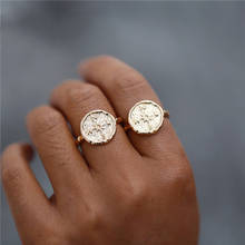 Crazy Feng Boho Round Coin Finger Rings For Women Gold Siver Simple Middle Rings 2019 Women Fashion Paryt Jewelry Gift 2024 - buy cheap