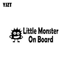 YJZT 16.5CM*5.1CM LITTLE MONSTER ON BOARD Car Sticker Decal Vinyl Black Silver C10-00658 2024 - buy cheap