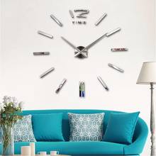 2020 New hot sale wall clock watch clocks 3d diy acrylic mirror stickers Living Room Quartz Needle Europe horloge free shipping 2024 - buy cheap