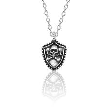 New Steampunk Skeleton Head Statement Necklace Women Men Vintage Antique  Shield Pendant Skull  Xmas Jewelry Bijoux Femme 2024 - buy cheap