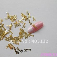 Approx. 1000pcs/bag Metal Gold X-mas Non-adhesive Metal Slices Nail Art Decoration MS-76 2024 - buy cheap