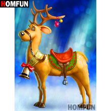 HOMFUN 5D DIY Diamond Painting Full Square/Round Drill "Christmas deer" Embroidery Cross Stitch gift Home Decor Gift A08560 2024 - buy cheap