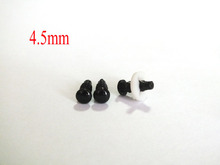 4.5mm  Black Color New Plastic Safety Eye For Teddy Bear Doll Animal Puppet Toy Safety Eyes 200pcs 2024 - buy cheap