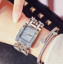 G & d relógio de pulso de luxo feminino, de aço inoxidável e prata, pulseira, quartzo, moda geneva, relógio feminino, bayan kol saati 2024 - compre barato