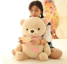 large 60cm lovely cartoon teddy bear plush toy love bear soft doll creative hand warmer throw pillow Christmas gift b1301 2024 - buy cheap