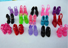 12 пар кукольных туфель, разноцветные модные сандалии на каблуке разных стилей для кукол, аксессуары, наряд, платье 2024 - купить недорого