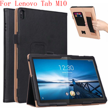 Handrest Business Case For Lenovo Tab M10 Cover X605F TB-X605 Stand Casing Protector With Card Slots Bag Capa Fundas 2024 - buy cheap