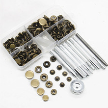 40set Metal Snap Button Fastener Press Stud Buttons Poppers Leather Craft Jeans Button+9pcs Fixing Tools Kit+Storage Box 2024 - buy cheap