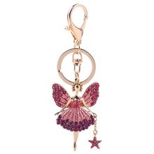 LLavero de Ángel de cristal para mujer, accesorio creativo, bonito y romántico, colgante para bolso, regalo para chica de Ballet 2024 - compra barato