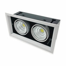 Frete grátis 2*12w teto quadrado duplo led dimerizável ponto de luz embutido embutido