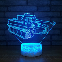 3d Visual Tank Night Desk Lamp Light Creative Children Bedroom Bedside Decorative Birthday Gift Table Lamps For Living Room 2024 - buy cheap