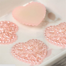 30Pcs/lot Pink /White Heart Resin DIY Scrapbook 17MM Flatback For Making Craft Beige P20 2024 - buy cheap