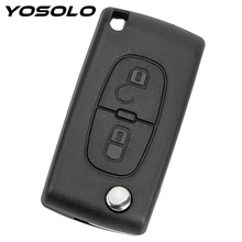 YOSOLO-funda protectora para llave de coche, protector de 2 botones para mando a distancia, para Citroen C2 C3 C4 PICASSO, 1 unidad 2024 - compra barato