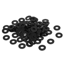 100PCS Black M4 x 10mm x 1mm Black nylon gaskets Plated Flat Washers Spacers Fastener Flat Ring Seal Assortment Fasteners Washer 2024 - buy cheap
