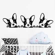 Puppies Pets PVC Wall Decal for Baby Room French Bulldog Animals Stickers Kids Rooms Bedroom Home Decoration Wallpaper A017 2024 - buy cheap