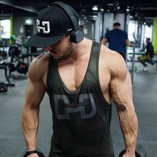 2019 New Summer Gym Brand Tank Tops Men Singlet Canotte Quick Dry Bodybuilding Stringer Fitness Vest Muscle Guys Sleeveless Vest 2024 - buy cheap