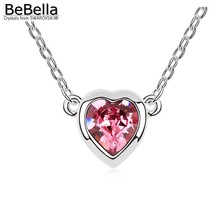 BeBella lindo corazón cristal colgante collar con cristales de Swarovski para mujeres niñas joyería de moda cumpleaños navidad regalo 2023 - compra barato