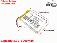 3.7V 3000mAH 804060 Polymer lithium ion / Li-ion Rechargeable battery for DVR,GPS,mp3,mp4 2024 - buy cheap