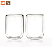 2pcs xiaomi youpin 17PIN glass double-layer cup borosilicate glass 400mL large flow wine glass family water cup Smart home 2024 - buy cheap