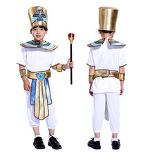 Fantasia de egpyt para meninos e meninas, vestido com carnaval, halloween, cosplay, festa, performance, criança 2024 - compre barato