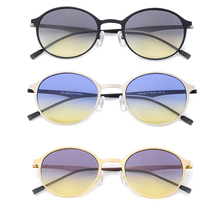 Alloy Vintage Round Sunglasses Men Travelling Women Sun Glasses with Gradient Colored Lens UV400 Protection Gafas De Sol 2024 - buy cheap