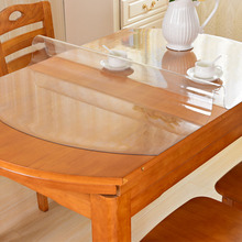 Cubiertas transparentes ovaladas para mesa de comedor, mantel de plástico de Pvc, mantel de cristal textil para el hogar, decoración 2024 - compra barato