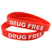 OBH-pulsera de silicona sin drogas para actividades sociales, pulsera de silicona sin drogas para adultos, tamaño rojo, 50 Uds. 2024 - compra barato