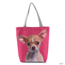 Miyahouse 3D Dog Printed Shoulder Bag Women Tote Handbag Summer Beach Bag For Female Animal Design Handbag Lady 2024 - buy cheap