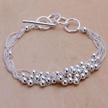 Hot Sale Fine Wholesale Factory Price 925 Sterling Jewelry Silver Charms Fashion Six Line Beads Bracelet for Party Gifts H101 2024 - buy cheap