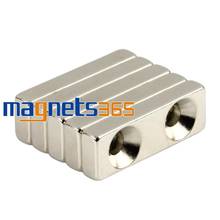 OMO Magnetics 10x N50 Block Magnets 30 * 10 x5mm Counter Sunk 2- Hole 4mm Rare Earth Neodymium 2024 - buy cheap