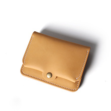 Vintage Leather Card Holder Small Wallet for Credit Cards Creative Designer Handmade Cardholder Men Money Case 2024 - buy cheap