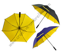 Diameter 130cm 3-4 person golf umbrella visible double layers fabric fiberglass,auto open,anti static,wind resitant,canopy 2024 - buy cheap