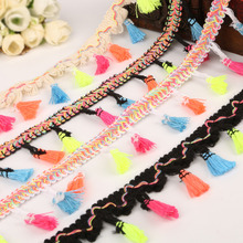 DIY Crafts 2y/lot Tassel Lace Ribbon Trim Fabric DIY Sewing Garment Shoes Bag Gift Crafts Materials Accessory 2024 - buy cheap