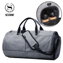 Scione New Arrived Canvas Travel Bags Waterproof Multifunction Solid Backpacks Large Capacity Luggage Sports Weekend Handbags 2024 - buy cheap