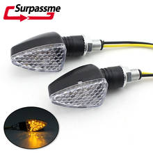 2Pcs Motorcycle Accessories 15 LED Turn Signal Lights Turn Signal Indicators Yellow Universal for YAMAHA KTM DUCATI APRILLA BMW 2024 - buy cheap