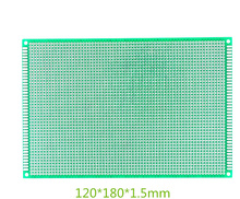 120*180*1.5mm verde hasl placa de cola epoxy de fibra de vidro lateral única placa 12*18cm peg placa de circuito de experiência pcb placa universal 2024 - compre barato