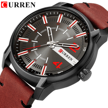 New Men's Watches Brand CURREN Casual Business Military Quartz Wristwatch Leather Strap Clock Relogio Masculino Reloj Hombre 2024 - buy cheap