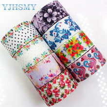 YJHSMY H-17519-705,10 yards,25 mm flower Ribbon Thermal transfer Printed grosgrain Wedding DIY Accessories materials gift wrap 2024 - buy cheap